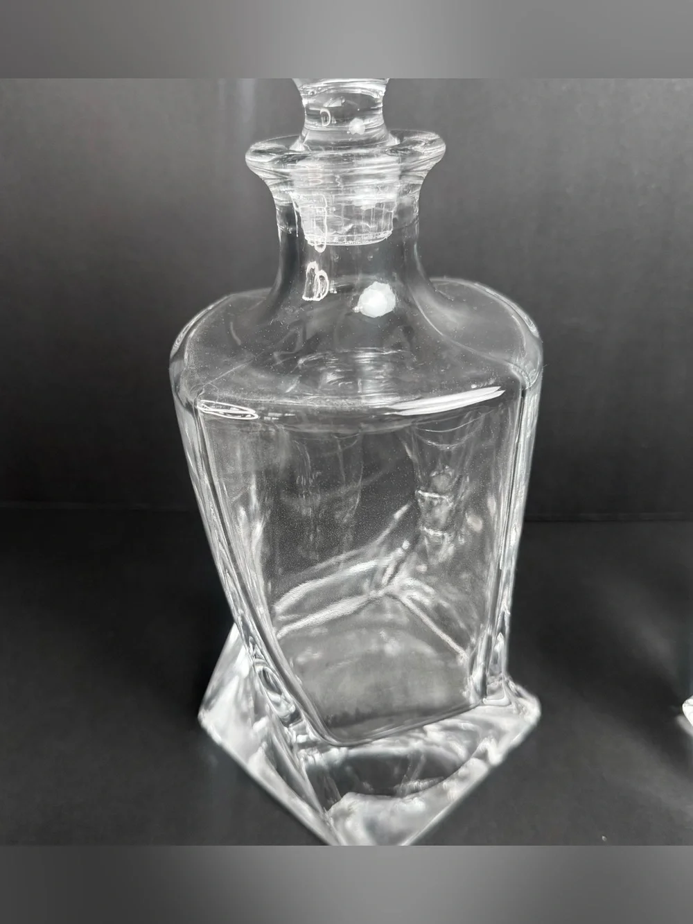 VTG Mikasa Motion Crystal Whiskey Glasses Double Old Fashion Set Of 4 w/Decanter